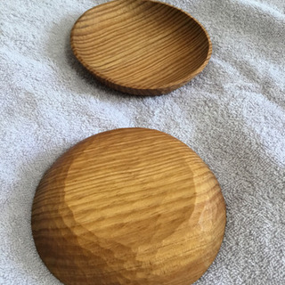 小皿　取り皿　木皿　アジアン　2枚セットの画像