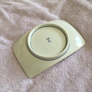 長皿　レトロ　1枚　梅模様の画像