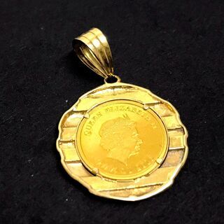 ツバルホース 1/25oz 純金 コイン ペンダントトップ ガラス無しの画像