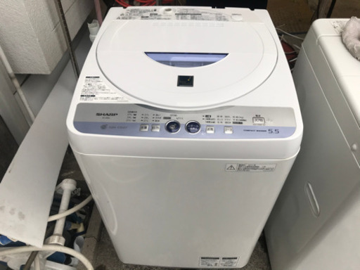 【リサイクルショップ八光　田上店　安心の1か月保証　旧鹿児島市内配達・設置無料】 SHARP 全自動洗濯機 ES-55E6-KB　5.5kg