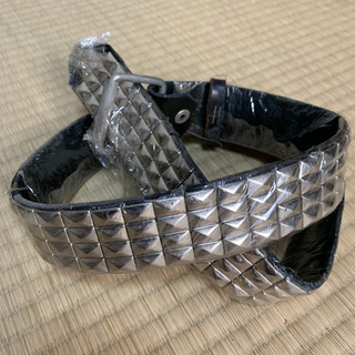 【新品】本革スタッズベルト黒