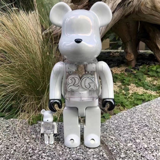 BE@RBRICK 2G WHITE CHROME 100％&400％ BE@RBRICK 2G WHITE CHROME400%+100%