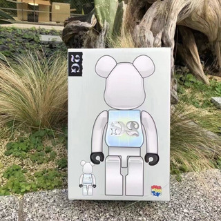 BE@RBRICK 2G WHITE CHROME 100％&400％ BE@RBRICK 2G WHITE CHROME400%+100%