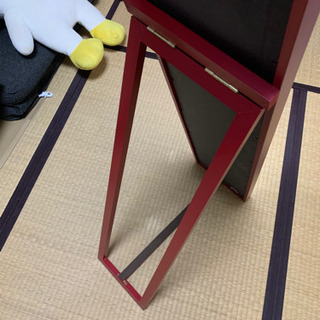 スタンドミラー　赤いの画像