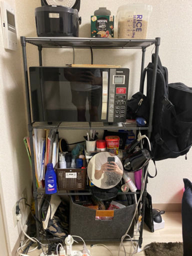 電子レンジ、三段棚セット