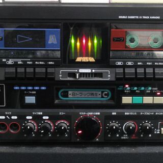 日本ビクター株式会社　重低音　　KX-750 　Victor DOUBLE CASSETTE 8TRACK KARAOKE ダブル カセット、8トラ カラオケの画像