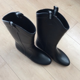 レインブーツ 黒 Lサイズ
