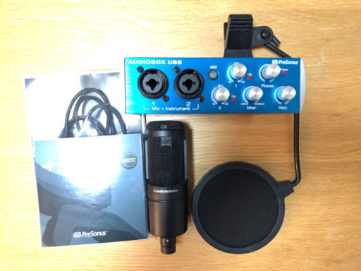 Presonus Audiobox USB &オーディオテクニカAT2020 コンデンサーマイク｜配信実況&楽器収録セット