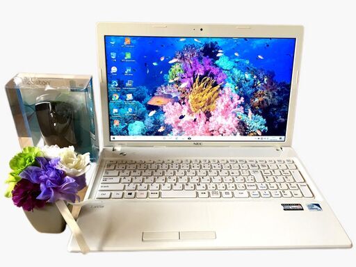 美品！ 新品SSD256/メモリ8GB/3世代Core i5/Windows10/DVD-RW/カメラ内蔵/WPSOffice/新品無線マウス/ NEC・LE150/J 　送料無料！