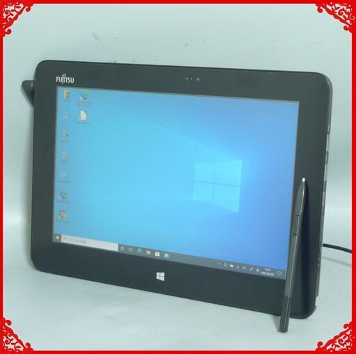 【送料無料】タブレット 中古動作良品 10.1型 富士通 Q555/K32 Atom Z3745 4GB SSD-64GB 無線 webカメラ Bluetooth Windows10 LibreOffice