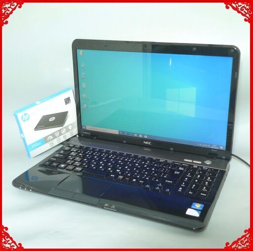 送料無料 新品SSD250GB 1台限定ノートパソコン 中古良品 15.6型 NEC LS150FS6B Pentium 4GB DVDマルチ 無線 Win10 LibreOffice ブラック
