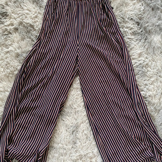 ワイドパンツ ストライプの画像