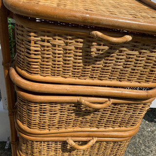 ⭐️激安❤️籐素材５段収納ケース⭐️の画像