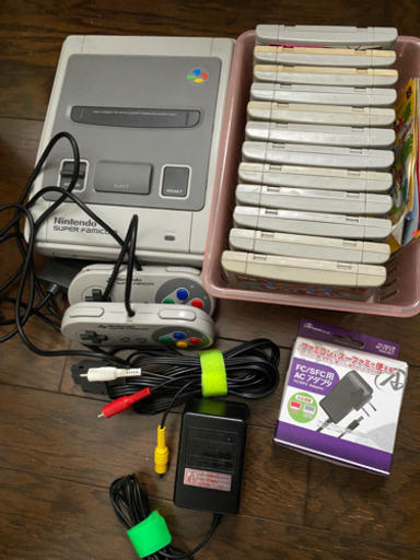 スーパーファミコン ソフト12本 純正＆新品アダプター 桃太郎電鉄 ぷよぷよ等