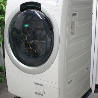 hシャープ ドラム式洗濯乾燥機 プラズマクラスター搭載 洗濯容量7.0kh 乾燥容量3.5kh 左開き ホワイト ES-S7A-WL 2017年製 SHARP 洗濯機 店頭引取大歓迎♪ R3004)