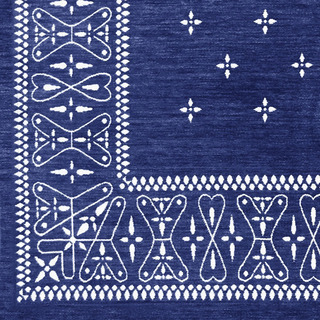 お値下げ：Cross Bandanna Rug “200×140cm / Navy”の画像