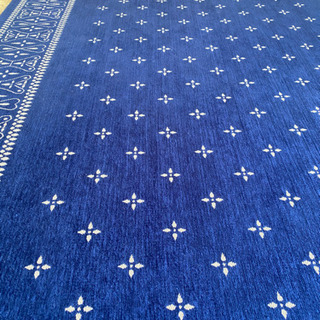 お値下げ：Cross Bandanna Rug “200×140cm / Navy”の画像