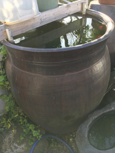 唐津焼き大甕、金魚めだか飼育 店舗看板などに