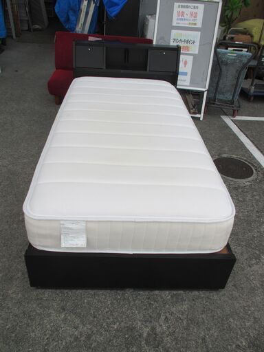 ID:G963419　マット付きシングルベッド（収納付き）