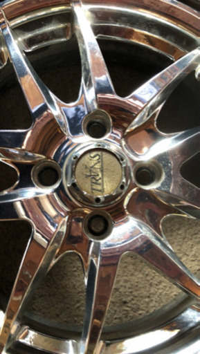 15インチ　アルミホイール4本　メッキ　TRANS 軽　ドレスアップ　165/50 R15