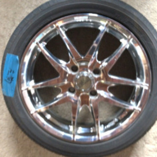 15インチ　アルミホイール4本　メッキ　TRANS 軽　ドレスアップ　165/50 R15の画像