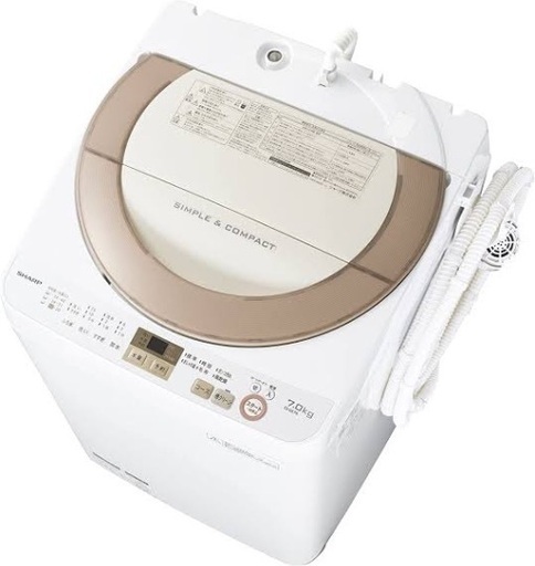7.0kg洗濯機    シャープ2017年製ES-GE7A