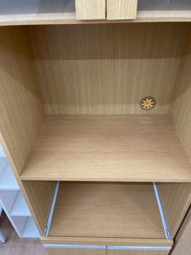 【ニトリ】食器棚 レンジボード レンジ台(フォルムN RE1860 WH)?自社配送時?代引き可?(現金、クレジット、スマホ決済対応)