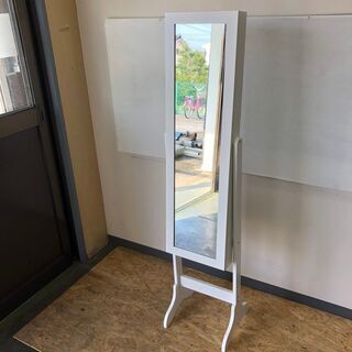 姿見 スタンドミラー 収納 棚 全身 鏡 自立 家具 インテリア