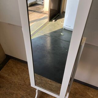 姿見 スタンドミラー 収納 棚 全身 鏡 自立 家具 インテリアの画像