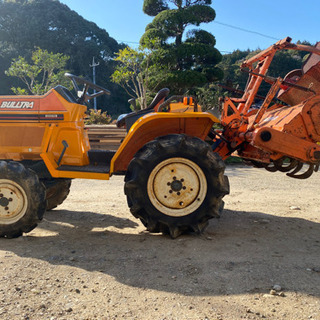 クボタトラクター 4WD B1-14D ブルトラ 14馬力 ロータリー付き 塗装済み 状態綺麗 RS1203M 程度良好 山口県から モンローマチック 家庭菜園の画像