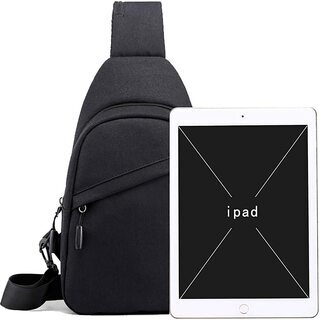 ボディバッグメンズ 斜め掛け ワンショルダーバッグ USBポートショルダーバッグ イヤホン穴付き 大容量 軽量 防水 肩掛け カジュアル ブラックグレーの画像