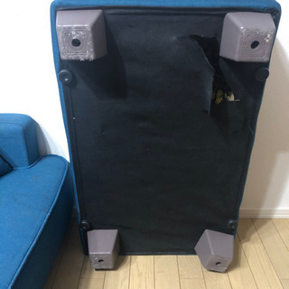 2人がけソファ　オットマン　クッション付きの画像