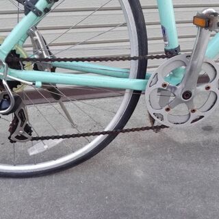 クロスバイク WEEKEND BIKES 7段変速 ミントブルー 配送無料