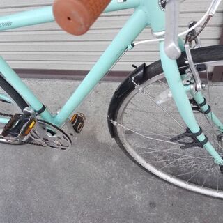 クロスバイク WEEKEND BIKES 7段変速 ミントブルー 配送無料