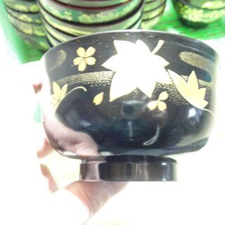 ３　お椀　　昭和　レトロ　柄数種類４０個　合宿所等にの画像