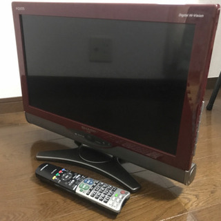 シャープ液晶テレビ　LC-20DE7の画像