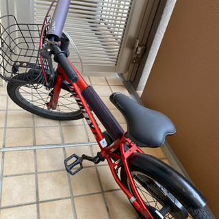 18インチ　自転車　黒　赤