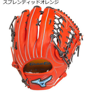 【新品】軟式　外野手用　グローブ　上林モデル　１８N  オレンジ