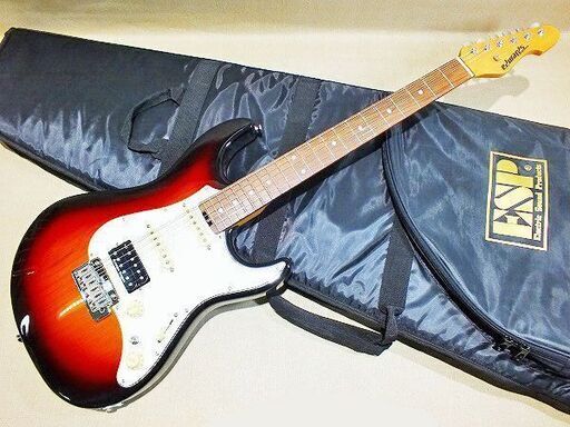 【苫小牧バナナ】EDWARDS/エドワーズ エレキギター E-SN-ALR 22/SSH/R 3TS 音出し良好 ソフトケース付き 美品♪
