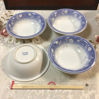 ⑩PrivateLabel 洋風花柄深型小皿　四個