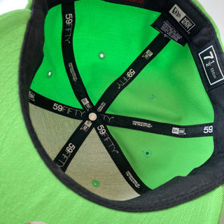 今年最後のフリマ限定価格に値下げ中🍂 NEW ERA 59FIFTY NYヤンキース グリーンキャップ🧢✨ サイズ：7 1/4（約57.7cm） 状態：美品／型崩れなし 現物をぜひ当日ご確認ください！ の画像