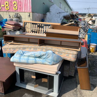 ダブルベットセット　セミダブルベッドフレーム