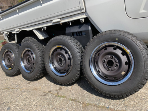 軽トラ用タイヤホイール12インチデイトナスタイルリング付