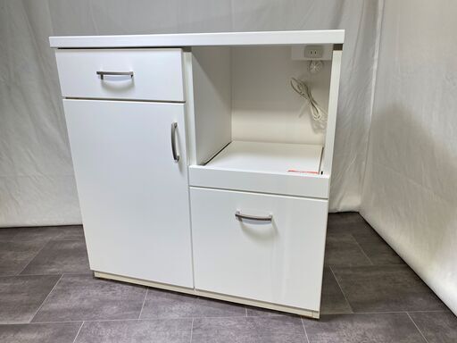 ミドルレンジボード 白 ニトリ 収納棚 食器棚 中古品