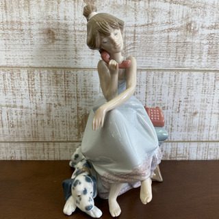 愛品館江戸川店】リヤドロ 大事な電話 人形 オブジェ 置物 フィギュ