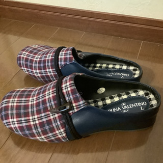 【新品】サンダル　Lサイズ(24cm) チェック柄の画像