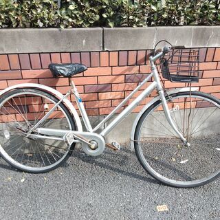 自転車　ママチャリ　Sマーク付き　カゴ付きの画像