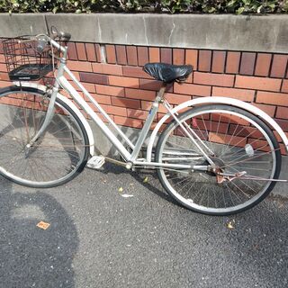自転車　ママチャリ　Sマーク付き　カゴ付きの画像