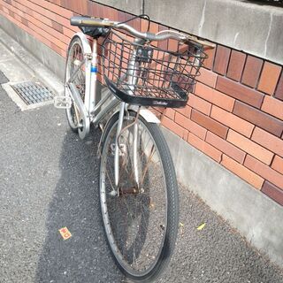 自転車　ママチャリ　Sマーク付き　カゴ付きの画像