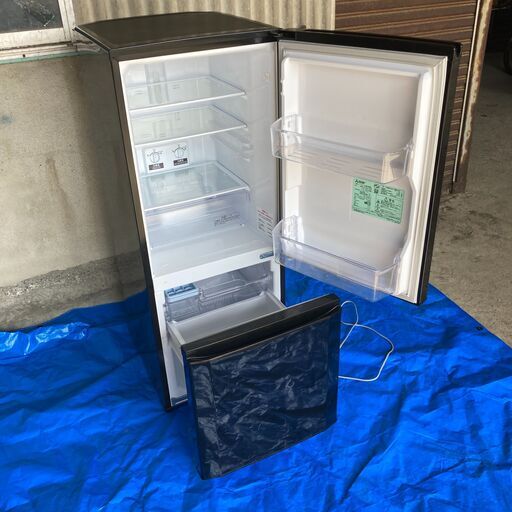 美品 2019年製 MITSUBISHI 三菱 冷凍冷蔵庫 MR-P15D-B形 2ドア 146L 単身用